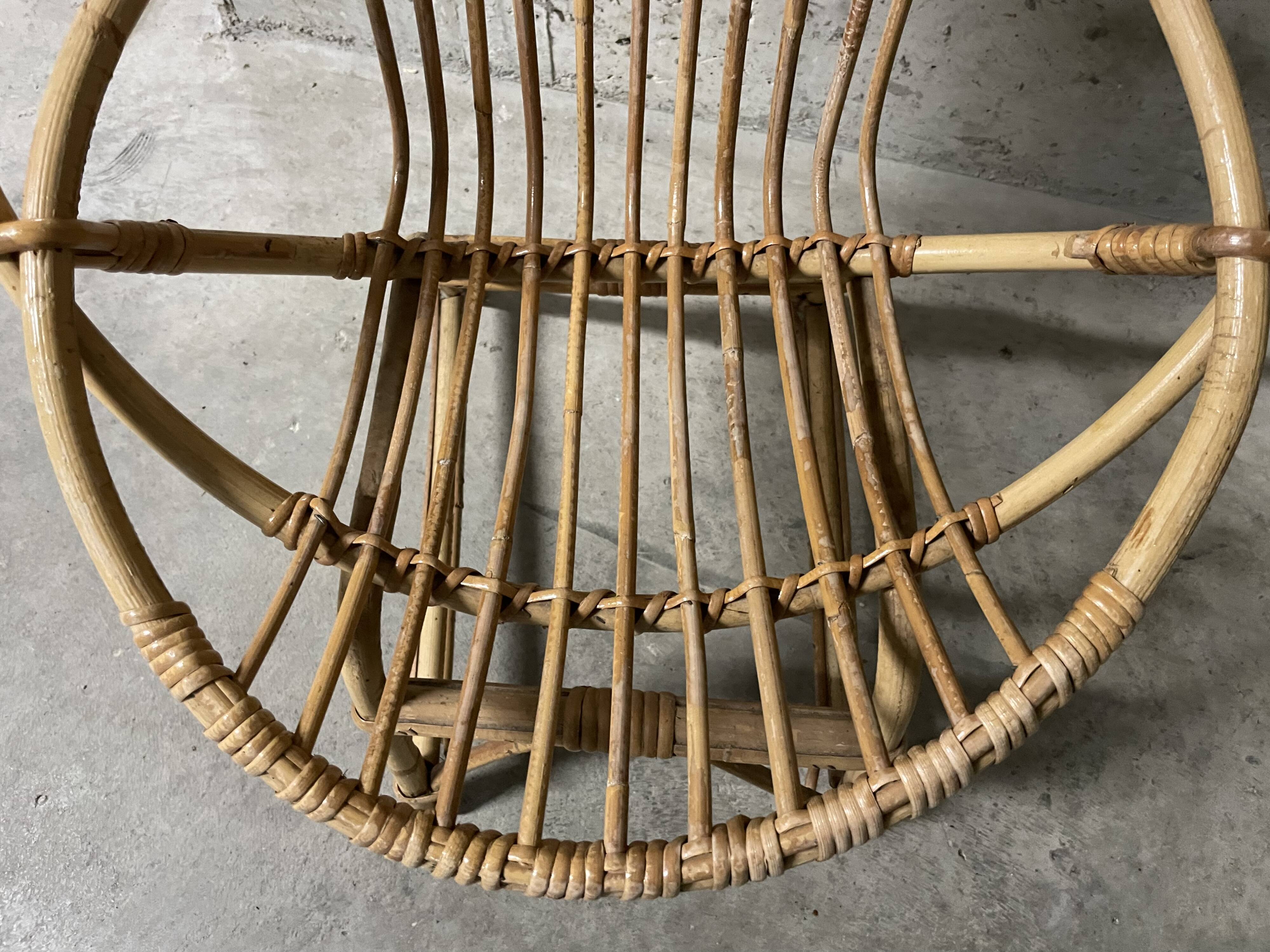 Children's rattan basket chair