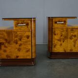 1942s set of bedside tables by Jindrich Halabala, Czechoslovakia