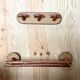 Coat rack and vintage towel rack set