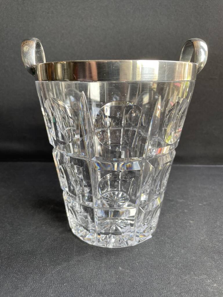 Seau à glace cristal et argent 925 – Gebrüder Deyhle