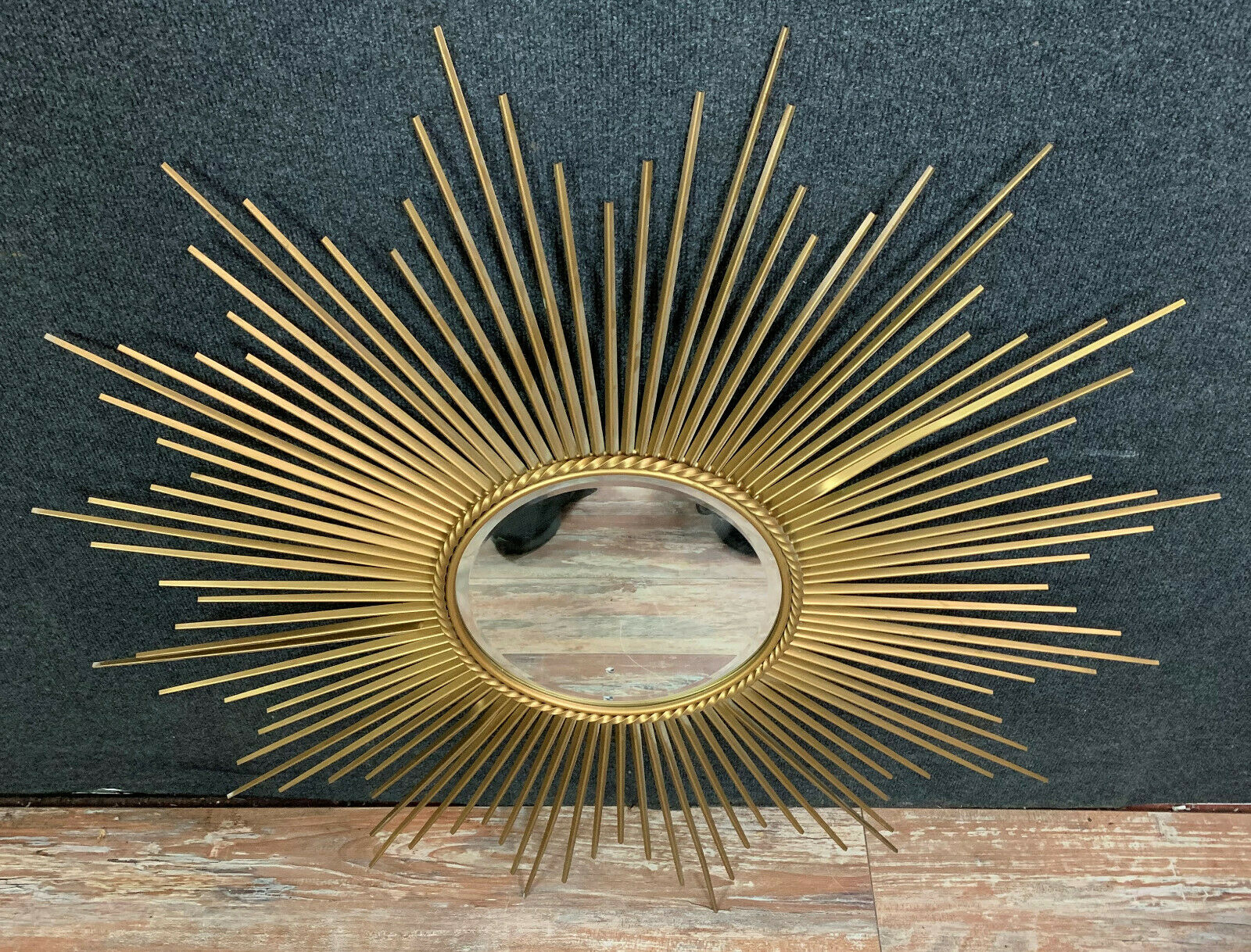 Miroir soleil en laiton doré Chaty Vallauris 101x101cm