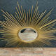 Miroir soleil en laiton doré Chaty Vallauris 101x101cm