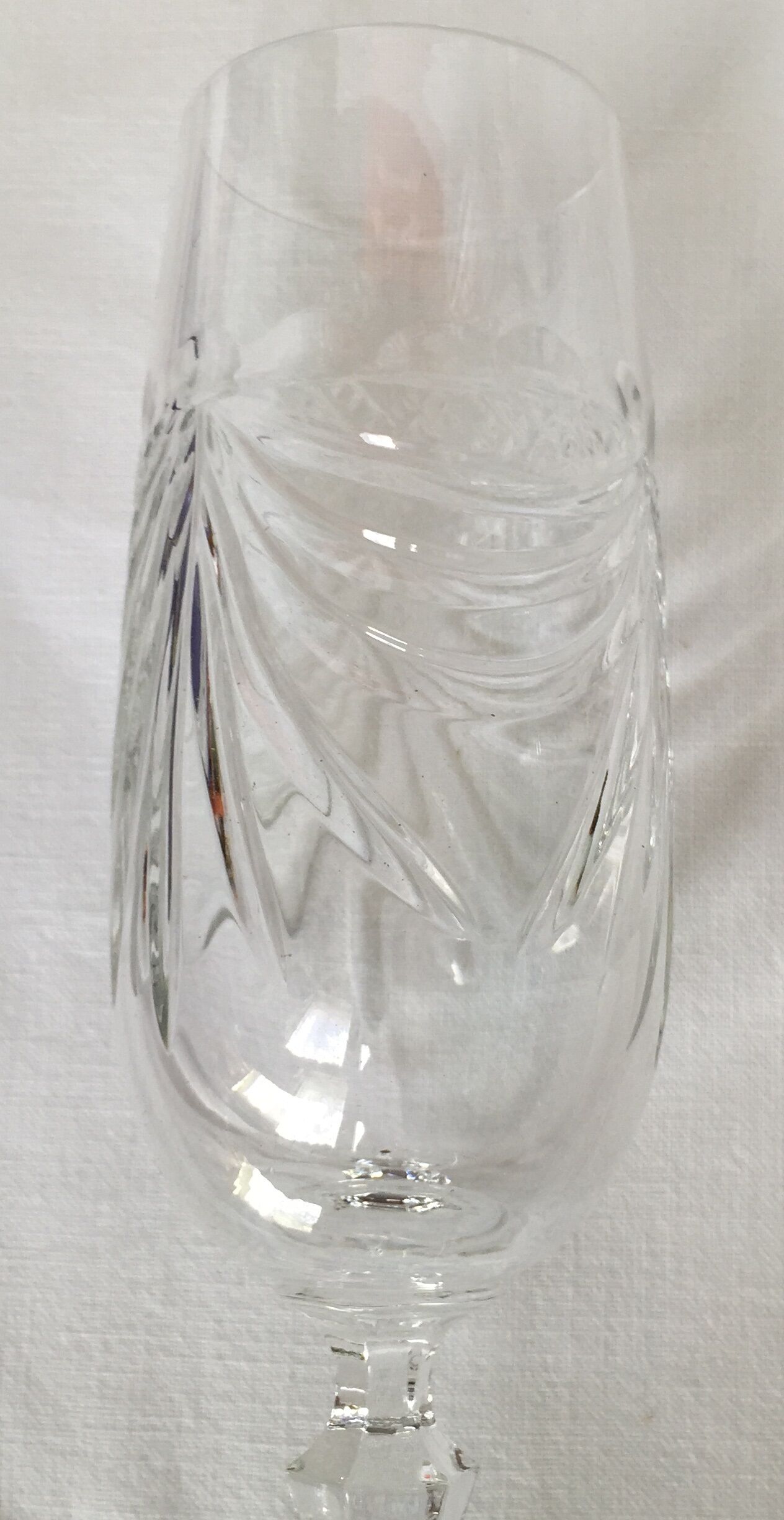 Set of 6 crystal champagne flutes