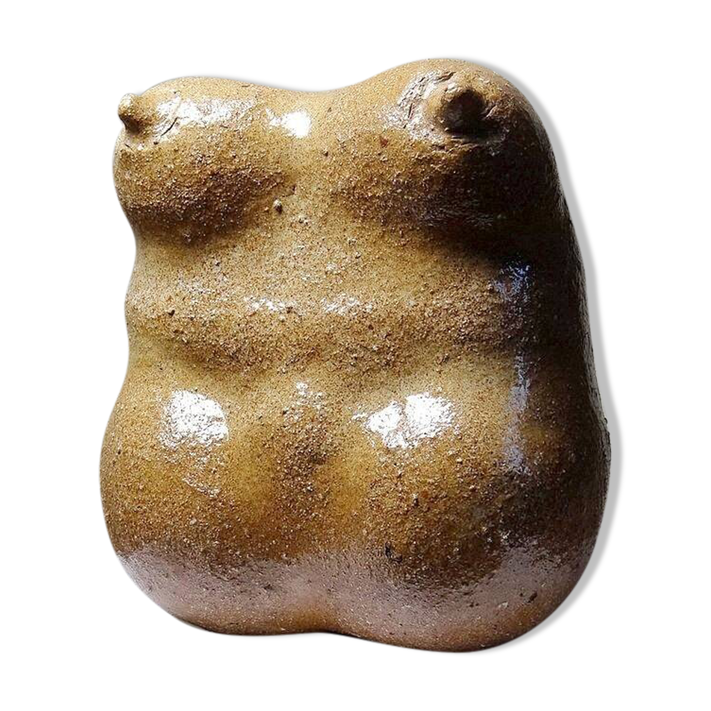 Small sculptural Venus in sandstone, bust of a woman, signed vintage, 90s