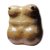 Small sculptural Venus in sandstone, bust of a woman, signed vintage, 90s