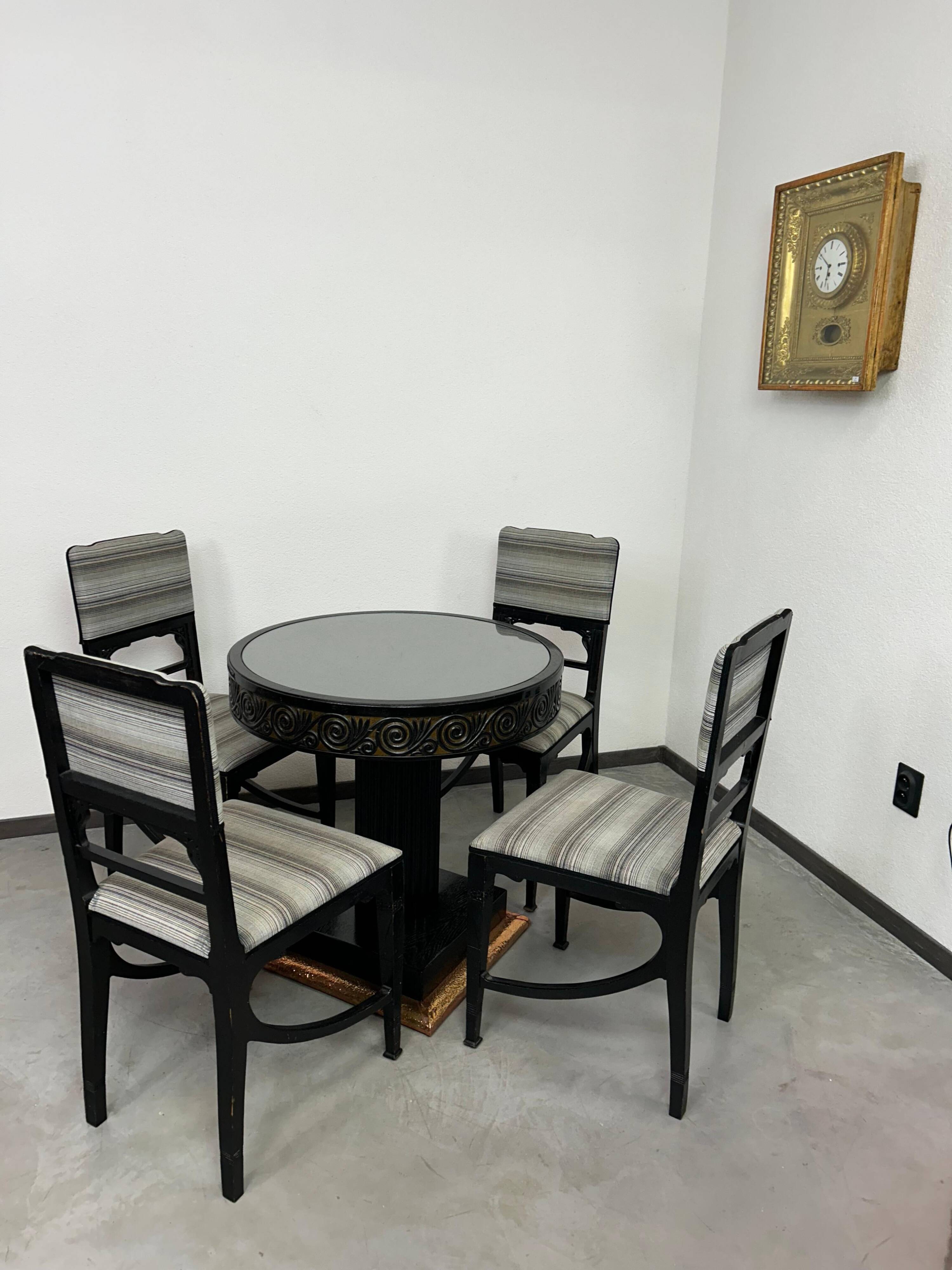 Black Jugendstil coffee table