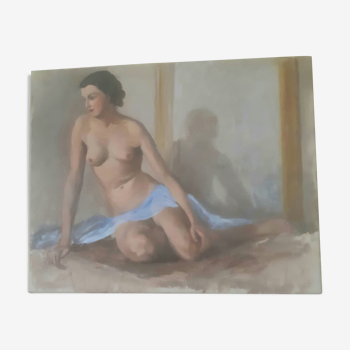 Oil on nude canvas
