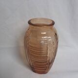 Vase Art Déco rose saumon