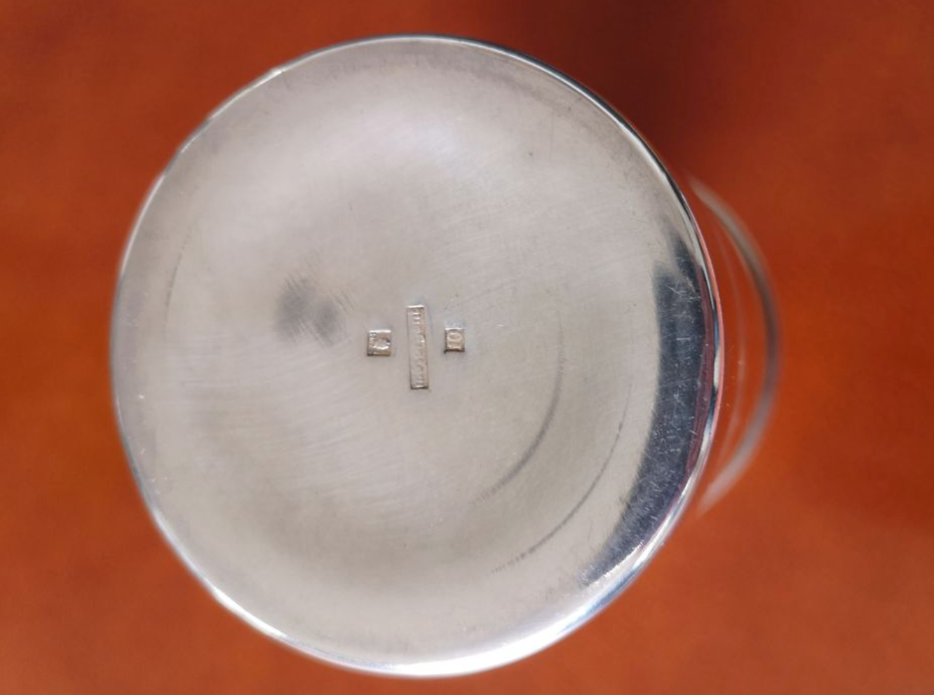 Shaker Art Deco silver metal punched