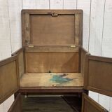 Buffet art déco en chêne - ancien meuble à tourne disque