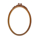 Oval frame with gilded pediments 19th wood and stucco