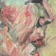 Contemporary female portrait acrylic painting on canvas