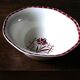 Saladier Sylvia Digoin Sarreguemines fleur rouge Art Deco