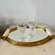 Plateau miroir doré Art Deco