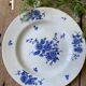 Assiette décor floral bleu KG Luneville