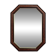 Miroir vintage hexagonal avec cadre en ronce de bois