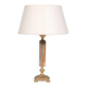 Vintage bedside lamp from the sixties, brass and natural stone Boho.