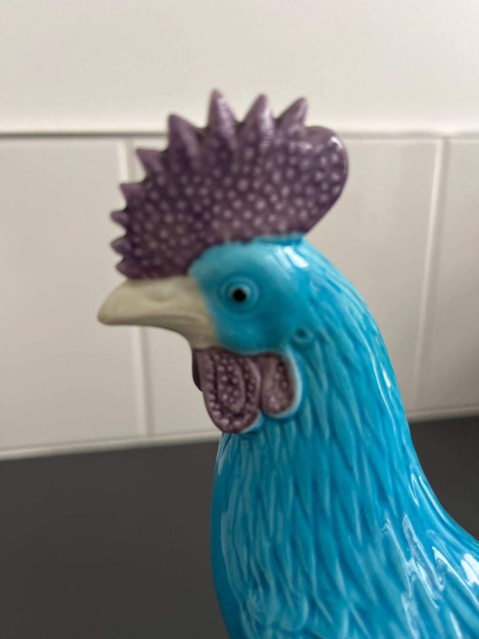 Coq turquoise porcelaine Chine