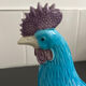 Turquoise porcelain rooster from China