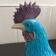Coq turquoise porcelaine Chine