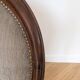 Louis XV style basket canapé in wood and beige fabric.