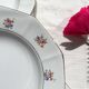 5 Assiettes creuses vintage en porcelaine opaque SALINS motif fleuri