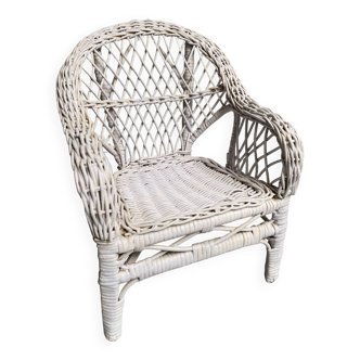 Rattan doll armchair