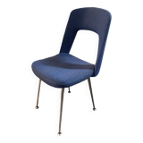 Chaise en lainage bleu 1970