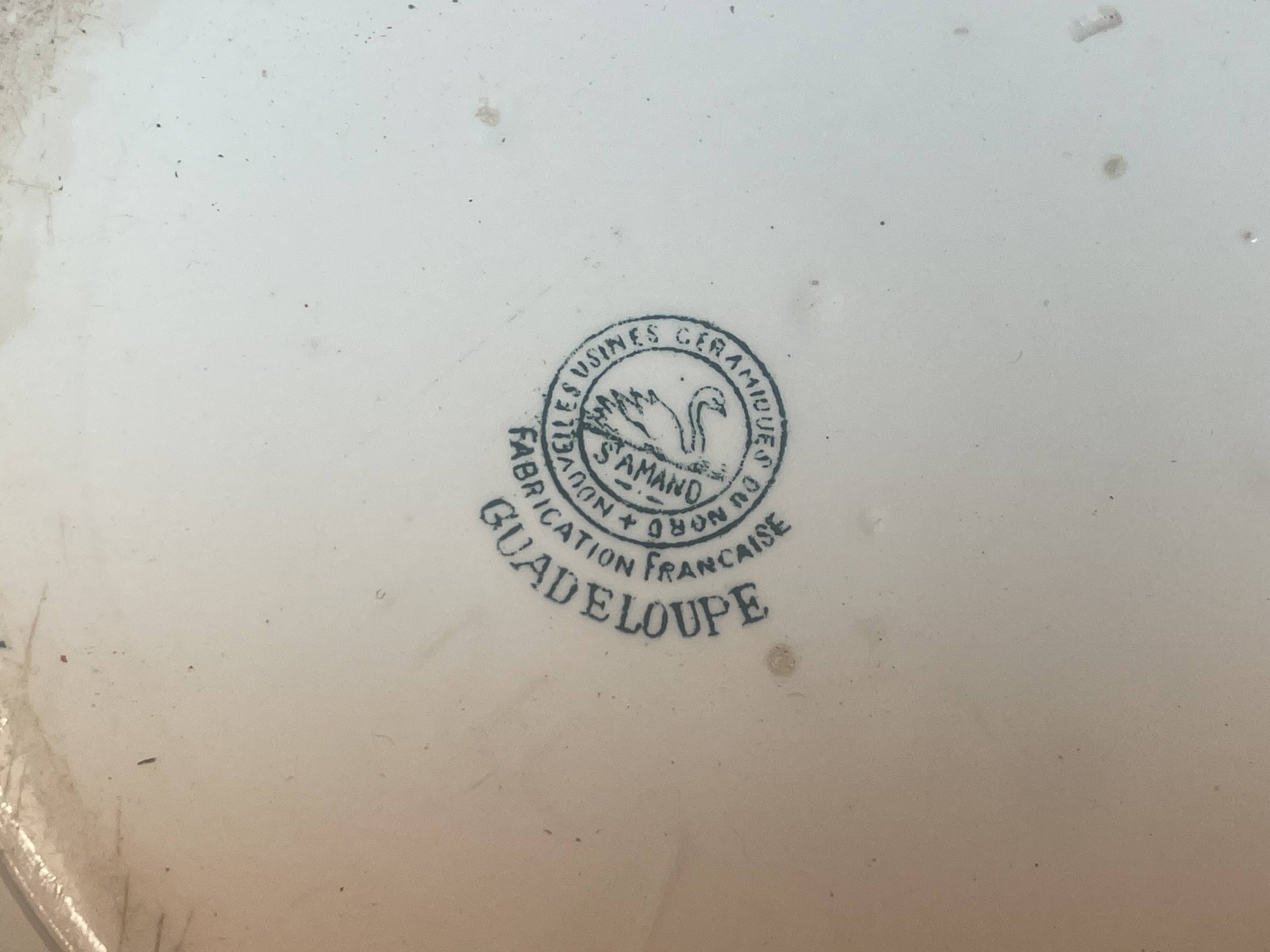 Old vegetable dish, soup tureen guadeloupe, saint amand