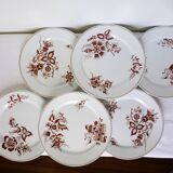 Set of 6 vintage dinner plates from Sarreguemines, Danish model 210412.