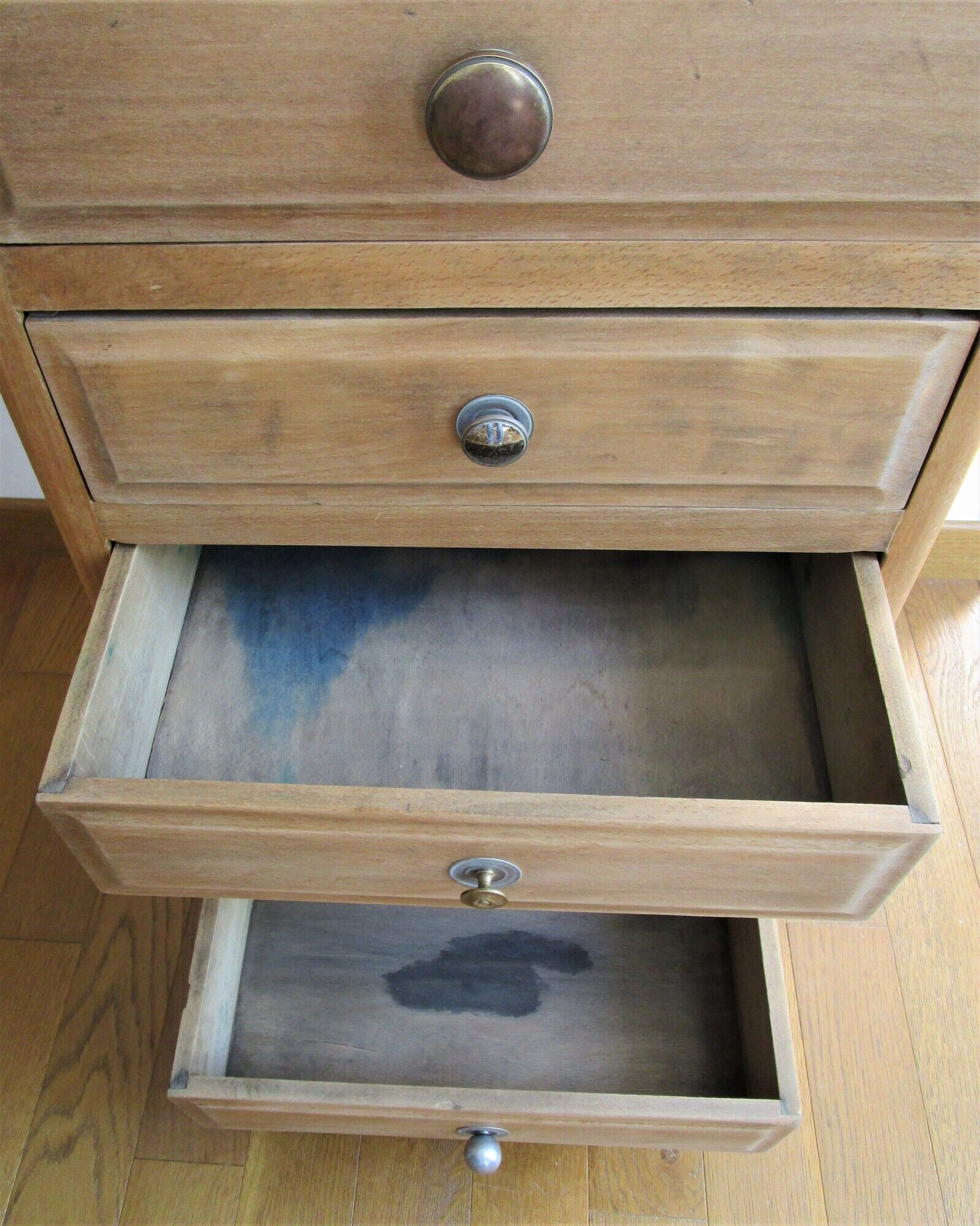 Wooden dresser five drawers vintage 50s