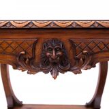 Small table with delicate carving, France, circa 1890.