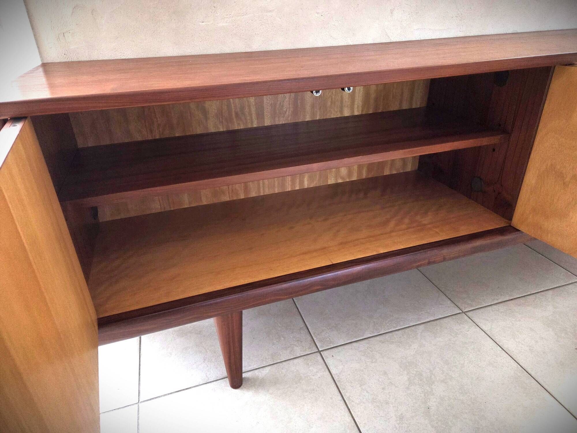 Mid-century Scandinavian teak sideboard design