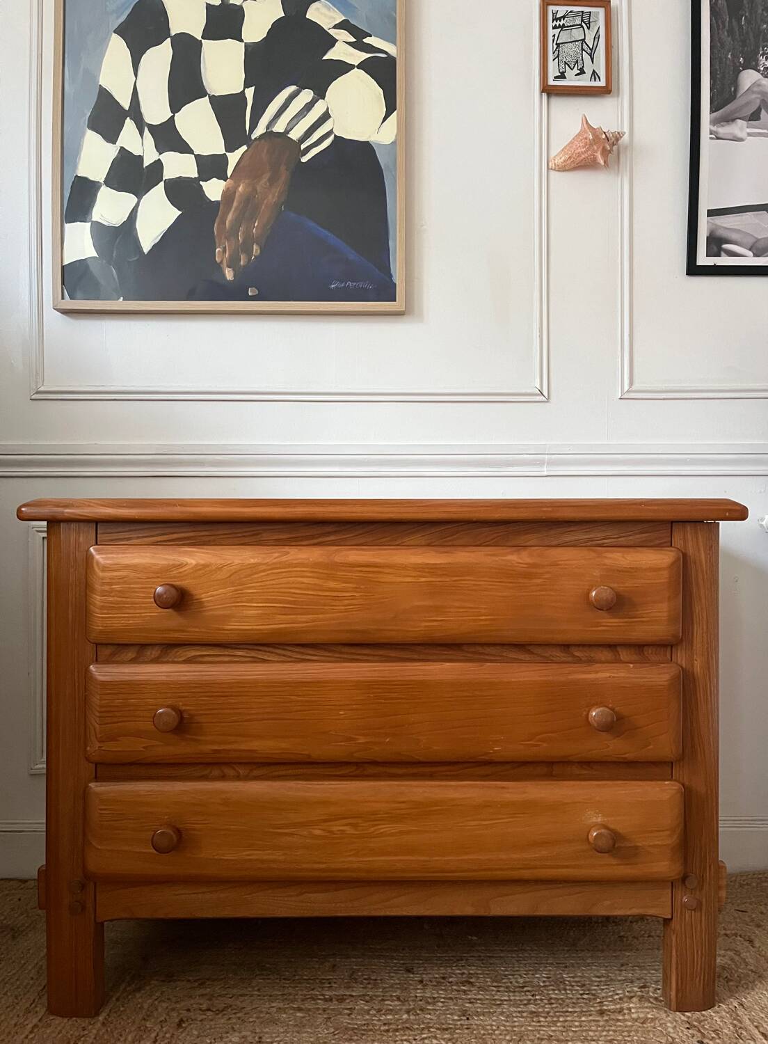Commode en orme massif esprit Maison Regain