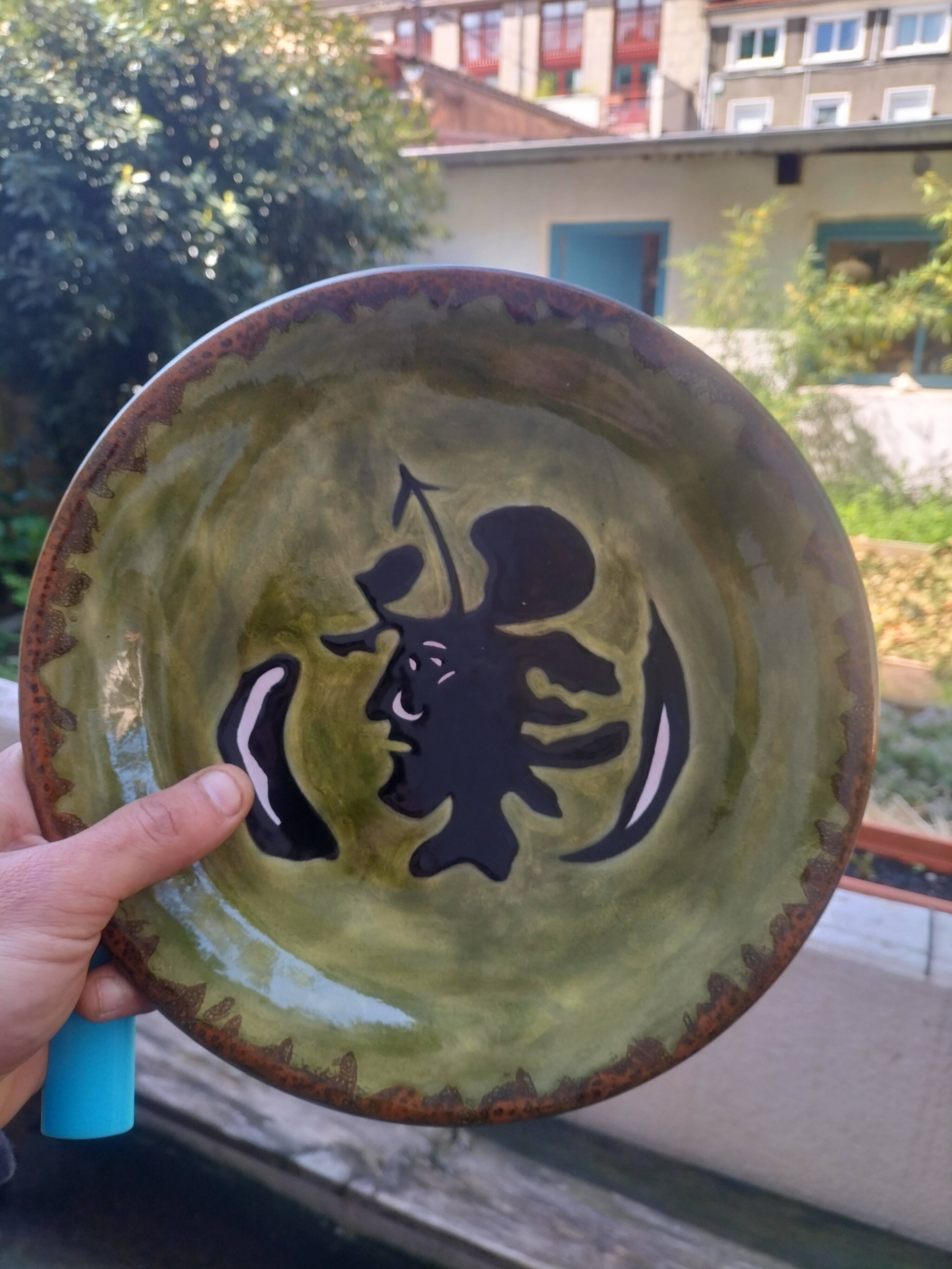 Glazed earthenware plate by Jean Lurçat