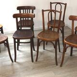 Set of 6 chairs bistro mismatched