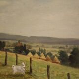 Small signed landscape painting from the 20th century