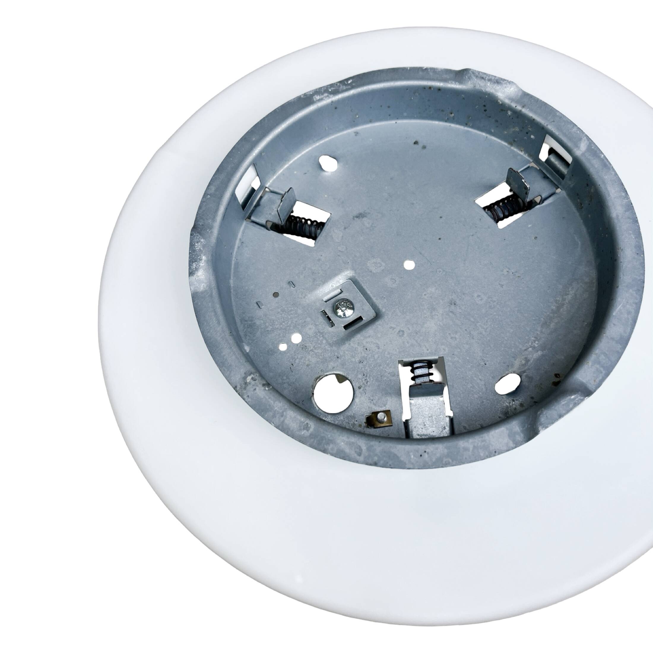 White spherical ceiling lamp HP Leuchten, Germany 1970s