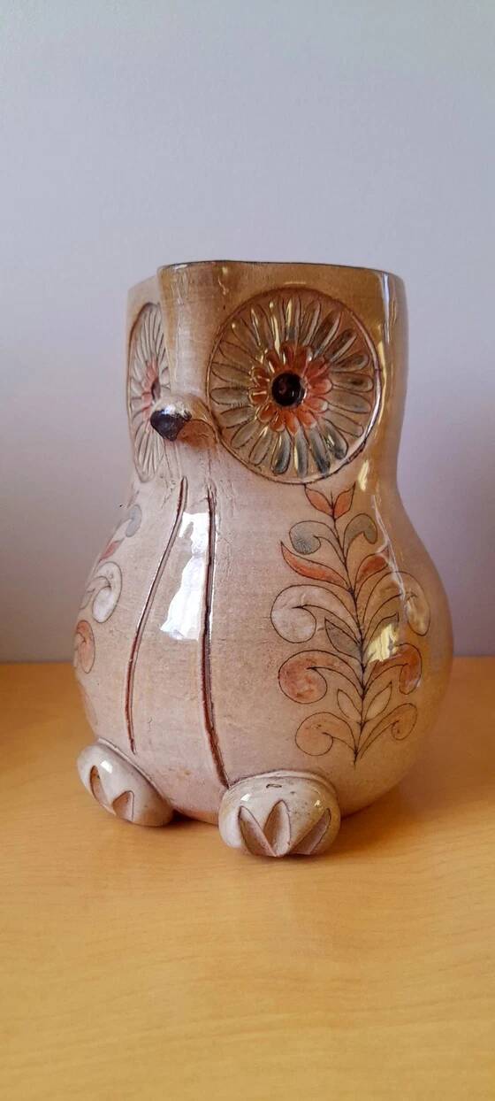 Zoomorphic owl pitcher, Michel Bailly, 1960.