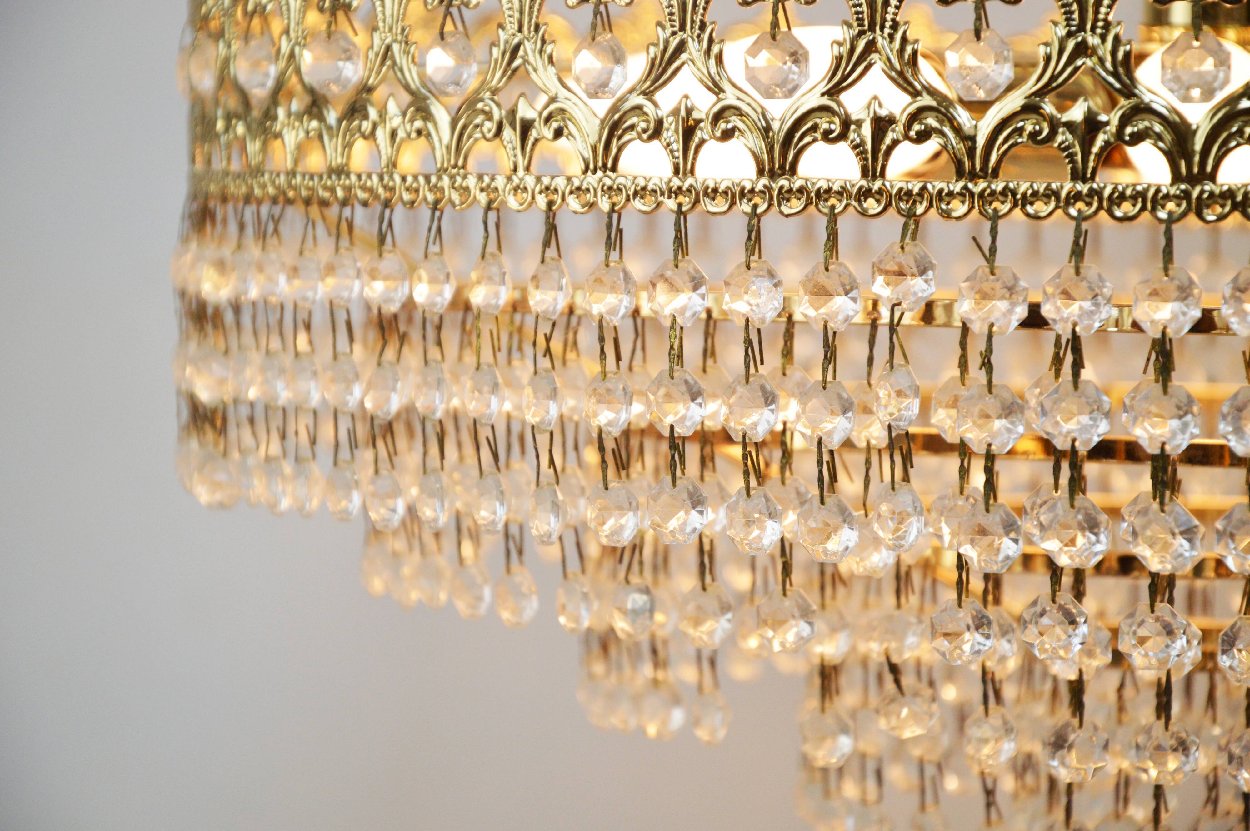 Crystal chandelier, Germany, 1970s