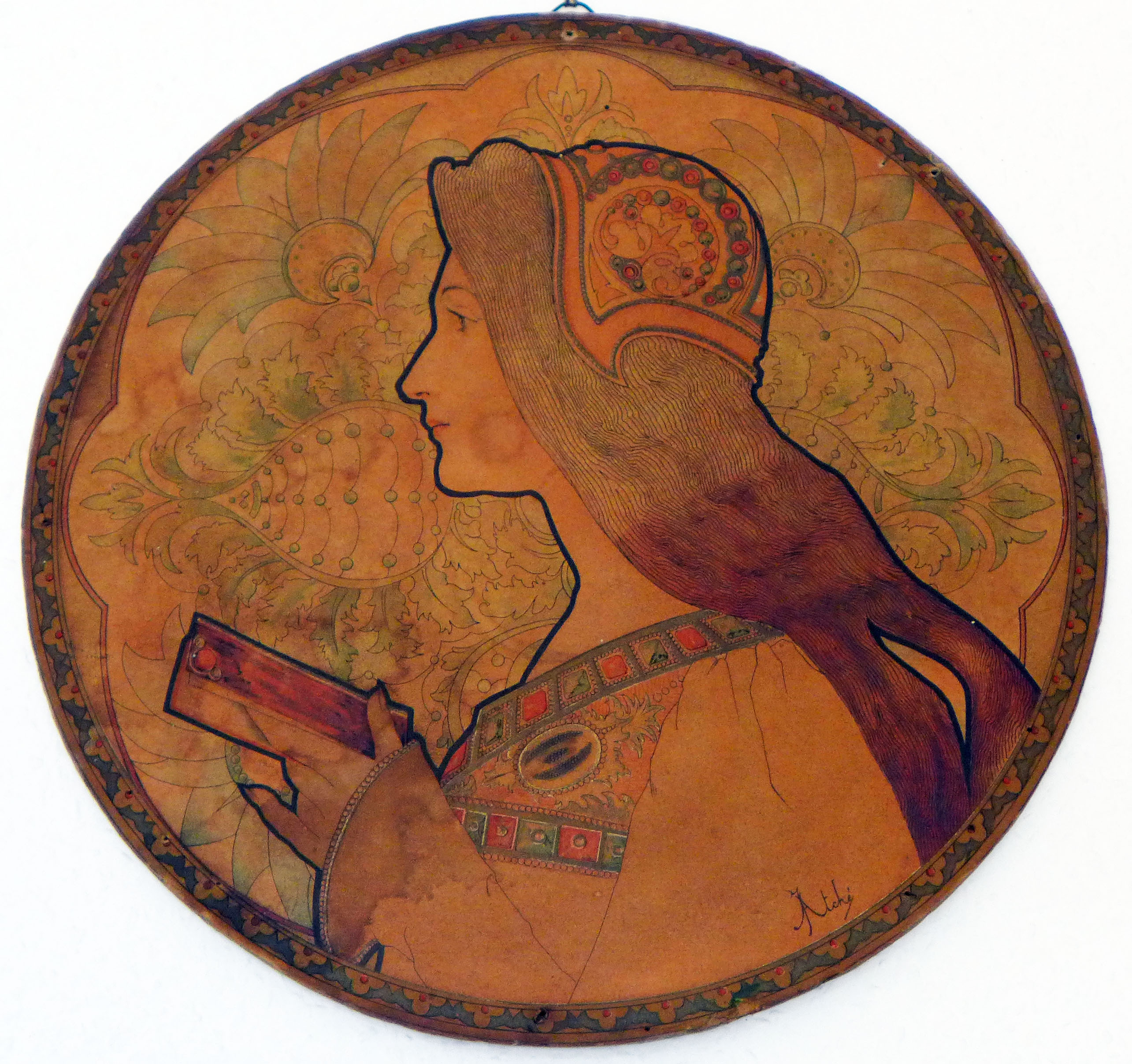 Lithograph by Jane Atche - Woman with a Book