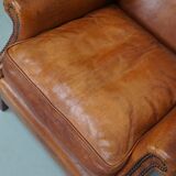 Vintage Dutch Cognac Colored Leather Club Chair