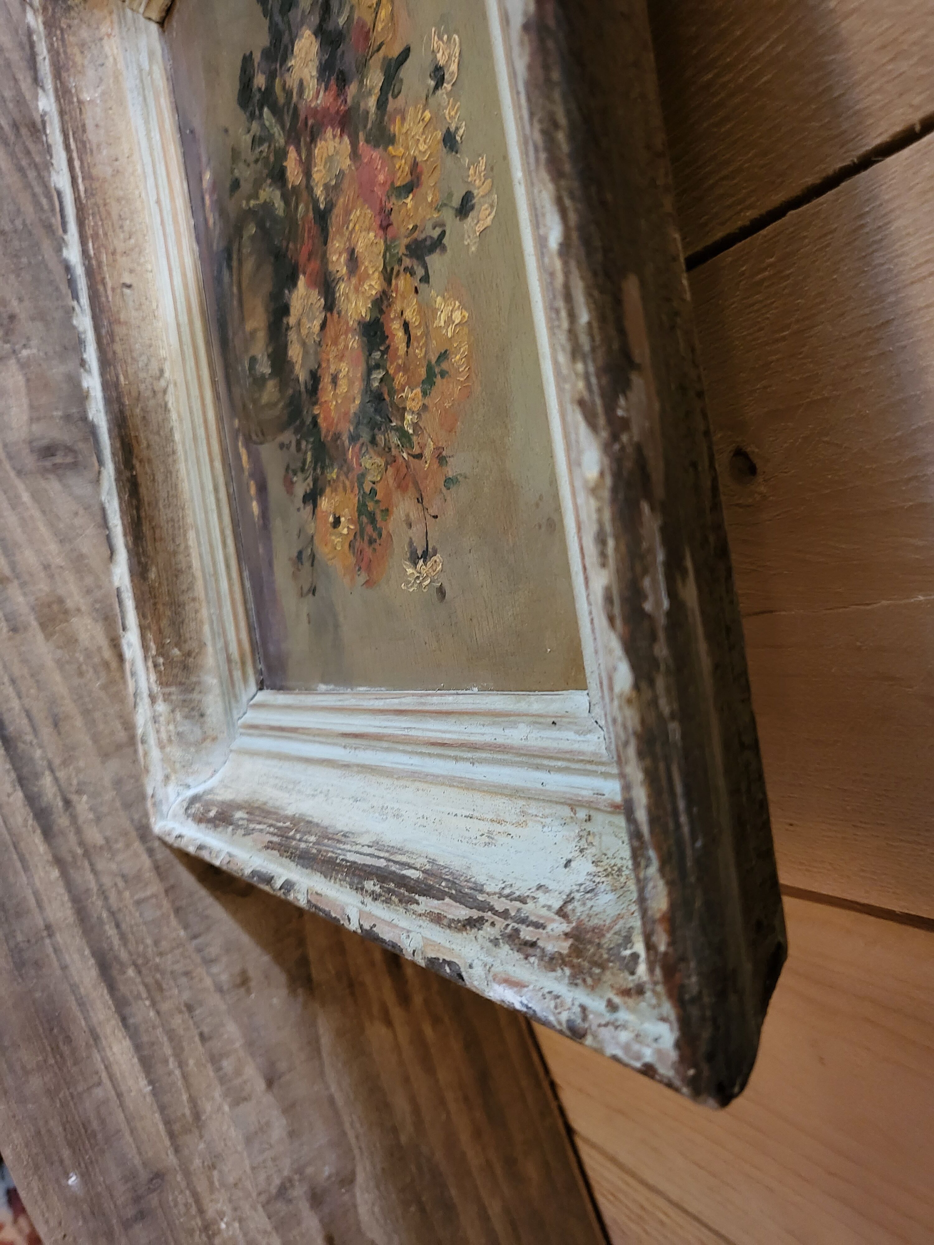 Oil on panel bouquet