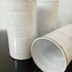 4 vintage stoneware cups in white