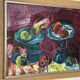 Original mid-century European oil on canvas – “Still Life” by Roy – dated 1969 – vintage & framed – 75 × 64 cm (29.5" × 25.2")