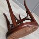Bistro stool with curved wooden cane