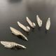 6 various animal knife holders in silver-colored metal