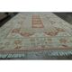1970s Vintage Turkish Handmade Wool & Cotton Orange Area Rug 254x358