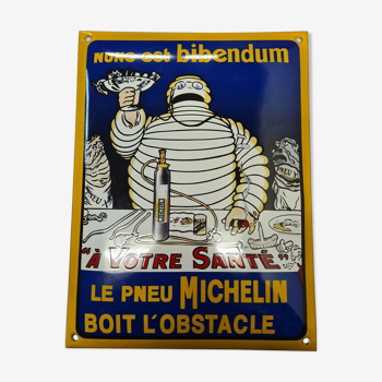 Plaque émaillée bibendum Michelin