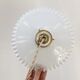 Vintage opaline pendant lamp with serrated edges